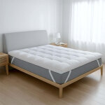 The white stone surmatelas 90x200 cm avec rembourrage en ouate de 1000 g / m� - prot�ge - matelas extra ...