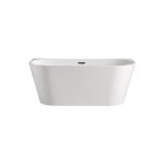 Sanita - thea - baignoire semi - ilot - baignoire avec rebords larges - design fin et arrondi - acrylique ...