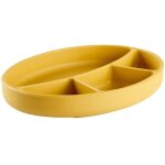 Thermobaby - assiette ventouse silicone - jaune miel - compartimentée et antidérapante Thermobaby - assiette ventouse silicone - jaune miel - compartimentée et antidérapante