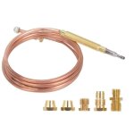 Thermocouple universel de chemin�e � gaz - kit de remplacement - 900 mm - gris - connexion vis - acier ...