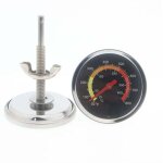 Thermomtre - - barbecue extrieur grill fumoir thermomtre en acier inoxydable calibre de temprature ...