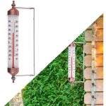 Thermom�tre d'ext�rieur avec jauge, effet bronze ? �l�gant thermom�tre de jardin pour ext�rieur adapt� ...