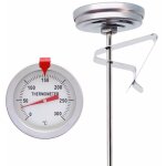 Thermom�tre de four professionnel en acier inoxydable avec longue sonde de temp�rature (30 cm), pi�ce ...