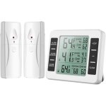 [jamais utilis�] thermom�tre frigo, thermometre r�frig�rateur avec alarme cong�lateur, thermom�tre int�rieur ...
