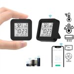 Thermom�tre et hygrom�tre �lectronique wifi, affichage num�rique intelligent, t�l�commande ir infrarouge, ...