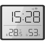 Thermomtre hygromtre numrique, petit rveil lcd avec temprature humidit 12 / 24 heures ? / ? support ...