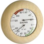 Thermomtre - hygromtre pour sauna, en bois, rsistant  la chaleur, temprature / humidit, accessoire ...