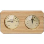 Thermomtre et hygromtre de sauna en bois  haute temprature, jauge d'humidit et de temprature 2 ...