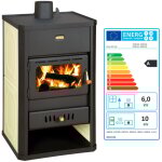 Thermopoêle à bois prity s1 w10 ? 13, 3 kw, noir graphite, chaudière intégrée de 14 l, classe a Thermopoêle à bois prity s1 w10 ? 13, 3 kw, noir graphite, chaudière intégrée de 14 l, classe a