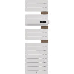 Thermor - s�che - serviettes connect� allure 4 �troit 1600w blanc brillant / ch�ne mat � droite - 483343 ...