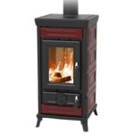 Thermorossi - pole  bois en cramique sofia evo 5 maiolica 7. 3 kw bordeaux