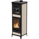 Thermorossi - po�le � bois avec four anna evo5 maiolica 12. 5 kw beige