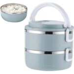 Thermos pour aliments chauds, 1400ml bo�te isotherme repas chaud en acier inoxydable avec poign�e, r�cipient ...