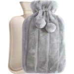 Thermos confortable en fausse fourrure, thermos de 2 litres avec couvercle, grand thermos pour soulager ...