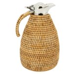 Thermos en inox et rotin Thermos en inox et rotin