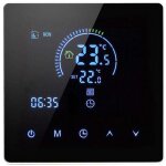 Thermostat chaudi�re gaz programmable num�rique contr�leur temp�rature mural noir