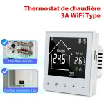 Thermostat de chaudiere sans fil wifi 3a - thermostat de chauffage programmable avec grand écran lcd ... Thermostat de chaudiere sans fil wifi 3a - thermostat de chauffage programmable avec grand écran lcd ...