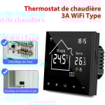 Thermostat de chaudiere sans fil wifi 3a - thermostat de chauffage programmable avec grand écran lcd ... Thermostat de chaudiere sans fil wifi 3a - thermostat de chauffage programmable avec grand écran lcd ...
