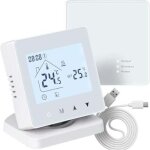Thermostat connect� et intelligent wifi thermostat sans fil + r�cepteur thermostat chaudiere gaz, programmable ...