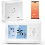 Thermostat connect sans fil, thermostat connecte et intelligent wifi, programmable thermostat chaudiere ...