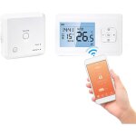 Thermostat connect� sans fil, thermostat connecte et intelligent wifi, programmable thermostat chaudiere ...