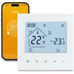 Thermostat connect� wifi thermostat d'ambiance intelligent, thermostats programmable sans fil , blanc ...
