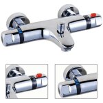 Thermostat de douche et de baignoire chrom� robinet thermostatique pour baignoire mitigeur