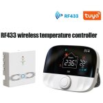Thermostat intelligent sans fil rf433, regulat de temperature programmable pour le chauffage de la piece, ...