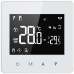Thermostat intelligent tuya, contr�leur de temp�rature de chaudi�re � eau et � gaz � batterie basse consommati ...