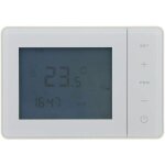 Thermostat programmable filaire blanc