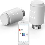 Thermostat radiateur connect - tte thermostatique connecte programmable compatible alexa, google assistant, ...