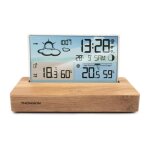 Thomson - rveil station mto bois clair - affichage temprature, hygromtrie, double alarme, usb - ...