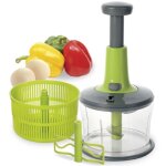 Thulos - hachoir � l�gumes, mixeur et �gouttoir manuel 3 en 1 polyvalence et efficacit� en cuisine offre ...