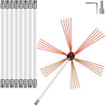 Tiges de ramonage flexibles mophorn 30 pieds, kit de nettoyage de cheminée en nylon avec tête de brosse ... Tiges de ramonage flexibles mophorn 30 pieds, kit de nettoyage de cheminée en nylon avec tête de brosse ...