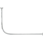 Tige de rideau de douche en acier inoxydable forme l - r�glable 68 - 98 cm, support d'angle pour s�paration ...