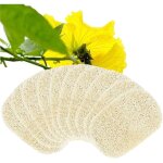 Tigrezy - lot de 10 �ponges luffa naturelles 8 x 13 cm - porte - savon - accessoire pour douche, salle ...