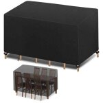 Tigrezy - 200x100x75cm protection bache table de jardin mobilier extrieur impermable coupe - vent anti ...