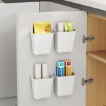 Tigrezy - 4 pices botes de rangement murales autocollantes, bote de rangement pour porte d'armoire ...