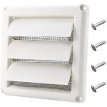 Tigrezy - couvercle de ventilation de s�cheuse de 4 po pour hotte de ventilation murale ext�rieure, ventilatio ...