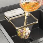 Tigrezy - panier d'angle pliable pour �vier de cuisine avec 100 sacs en filet jetables ? filtre r�cup�rateur ...