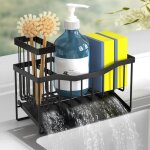 Tigrezy - support d'évier pour éponge de cuisine avec porte - brosse et bac de vidange automatique en ... Tigrezy - support d'évier pour éponge de cuisine avec porte - brosse et bac de vidange automatique en ...