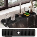 Tigrezy - tapis de robinet en silicone de 61 cm pour �vier de cuisine et protection anti - �claboussures ...