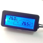 Tigrezy thermomtre numrique 12v thermomtre de voiture rtro - clairage mini compteur de temprature ...