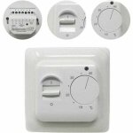 Tigrezy thermostat de chaudire manuel thermostat d'ambiance chauffage au sol electrique avec sonde ac ...