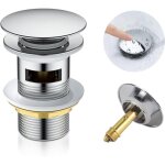Tigrezy - vidage universel avec trop - plein pour lavabos - bouchon de lavabo(argent 1 pice)
