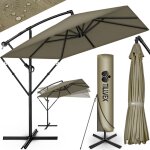 Tillvex parasol rectangulaire en aluminium  330 cm marron + housse  manivelle parasol dport carr ...