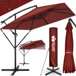 Tillvex parasol rectangulaire en aluminium  330 cm rouge + housse  manivelle parasol dport carr ...