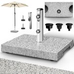 Tillvex pied de parasol en granit avec poign�e de transport, gris - 27 kg, rectangulaire pied de parasol ...