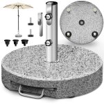 Tillvex pied de parasol en granit avec roulettes et manche télescopique, 27 kg, gris - rond pied de parasol ... Tillvex pied de parasol en granit avec roulettes et manche télescopique, 27 kg, gris - rond pied de parasol ...