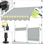 Tillvex store banne manue 150 - 400 cm r�tractable avec manivelle pour le balcon marquise de terrasse ...